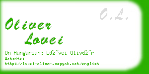 oliver lovei business card